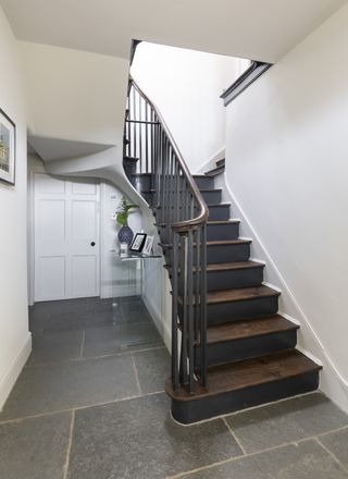 Renovated wooden staircase idea