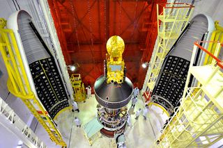 SARAL and Smaller Satellites Attached to 4th Stage of PSLV-C20