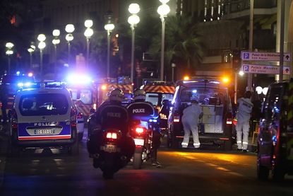 Police activity in Nice, France.