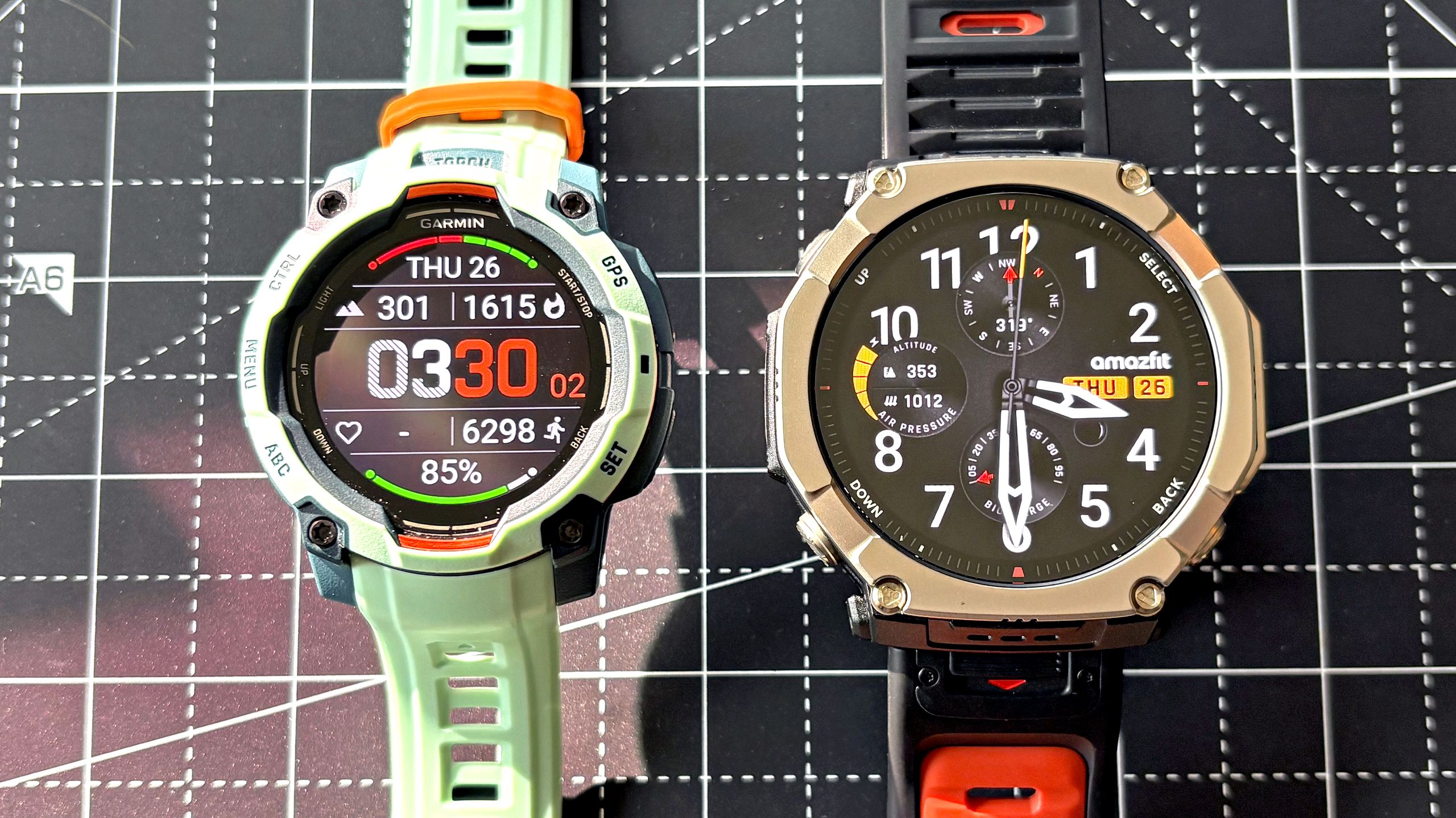 I walked 5,000 steps with the Garmin Instinct 3 vs Amazfit T-Rex Ultra 2 — and this watch won by a single step