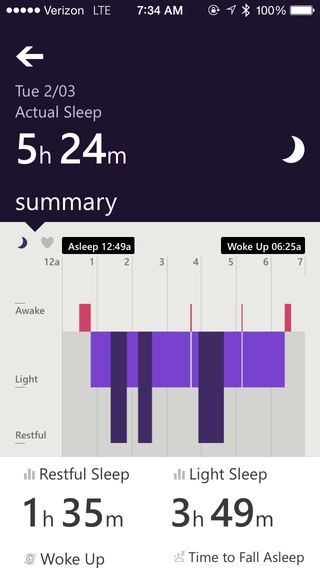 Microsoft Band_sleep tracking