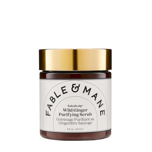 Fable & Mane Wild Ginger Purifying Scrub, for a Flaky, Itchy or Dry Scalp. Gentle Exfoliating Cleansing Detox Treatment