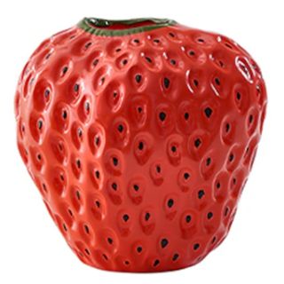 Cute Red Strawberry Decorative Home Vase
