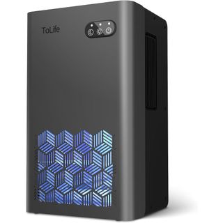 black ToLife dehumidifier with blue pattern front cover