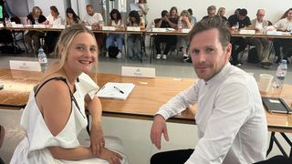 Romola Garai and Shaun Evans at the cast read through for Betrayal