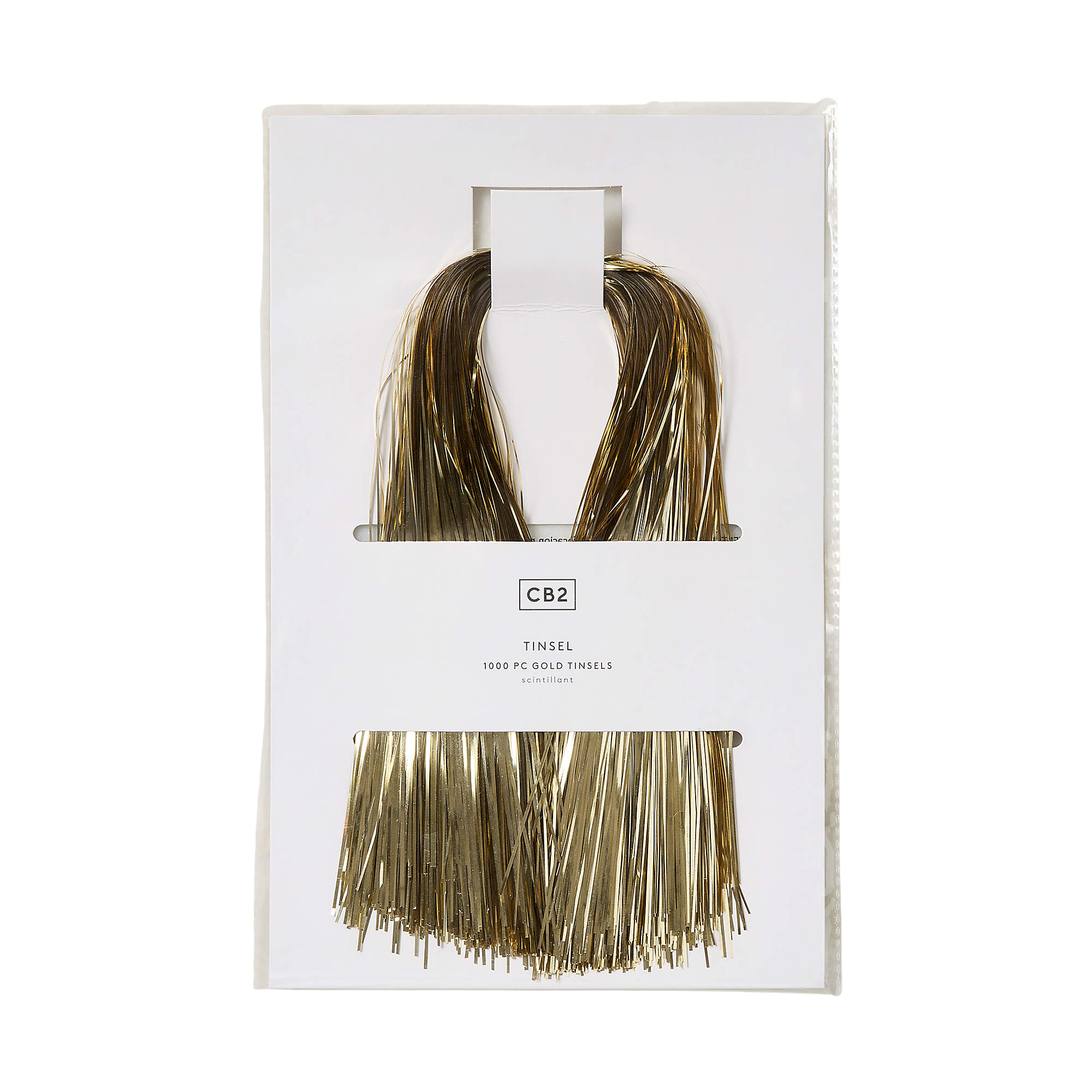 individual gold tinsel strands