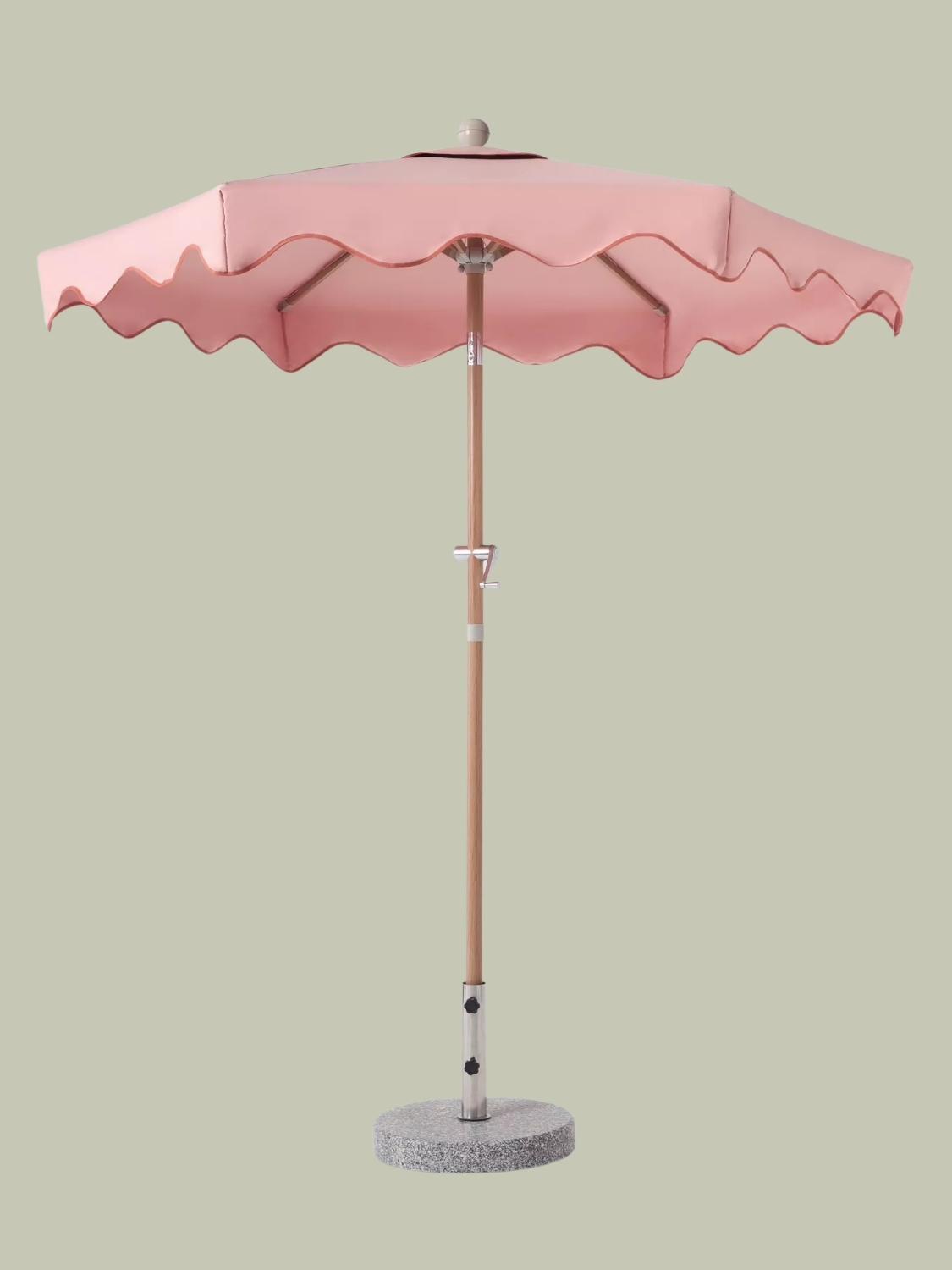 John Lewis, Scallop Wood-Effect Wind-Up Parasol