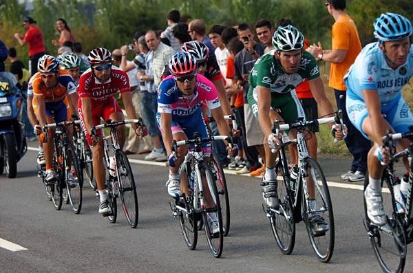Damiano Cunego (Lampre) in the day's move.