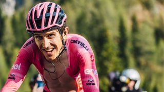 Geraint Thomas battling for the maglia rosa on stage 20 of the 2023 Giro d'Italia