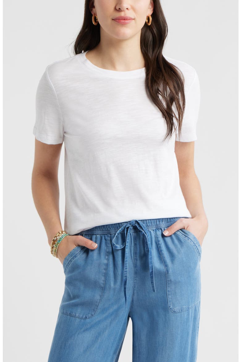 Cotton Blend Crewneck T-Shirt