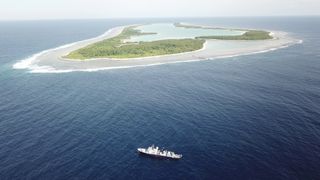 The researchers aboard the R/V Falkor in the Phoenix Islands.