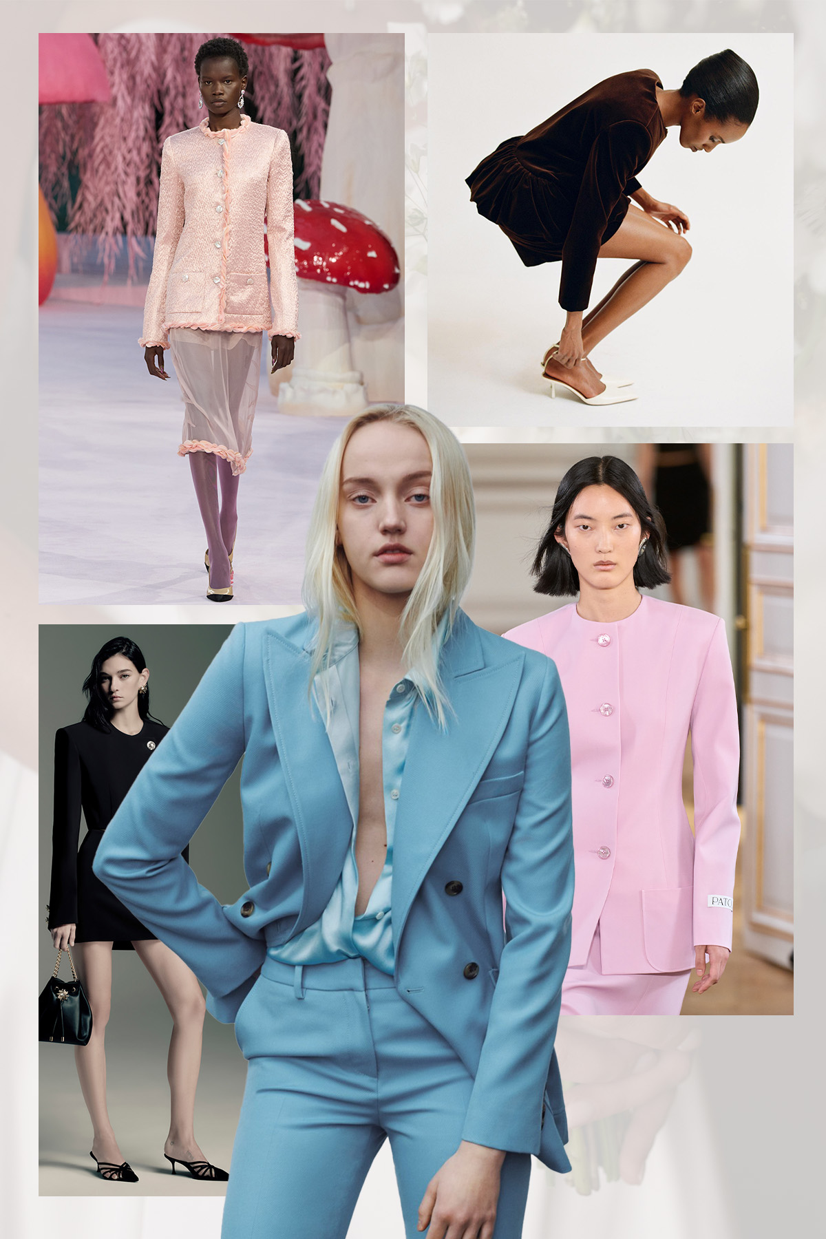 wedding trends 2026 bridesmaids suits from Chanel, Murad, Bella Freud, Liberowe, Patou
