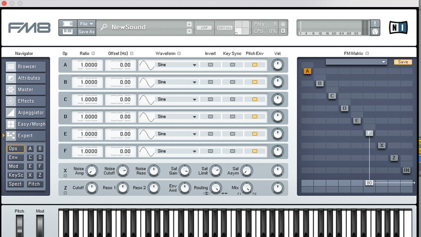 Native Instruments&#039; FM8 is one of the most popular FM synths.