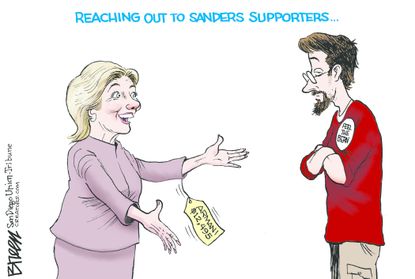 Political cartoon Hillary Clinton nominee