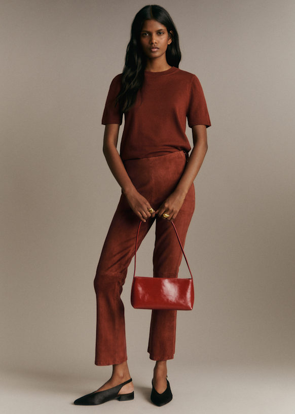 Ciara Trousers - Brown - Goat Leather - S&amp;eacute;zane