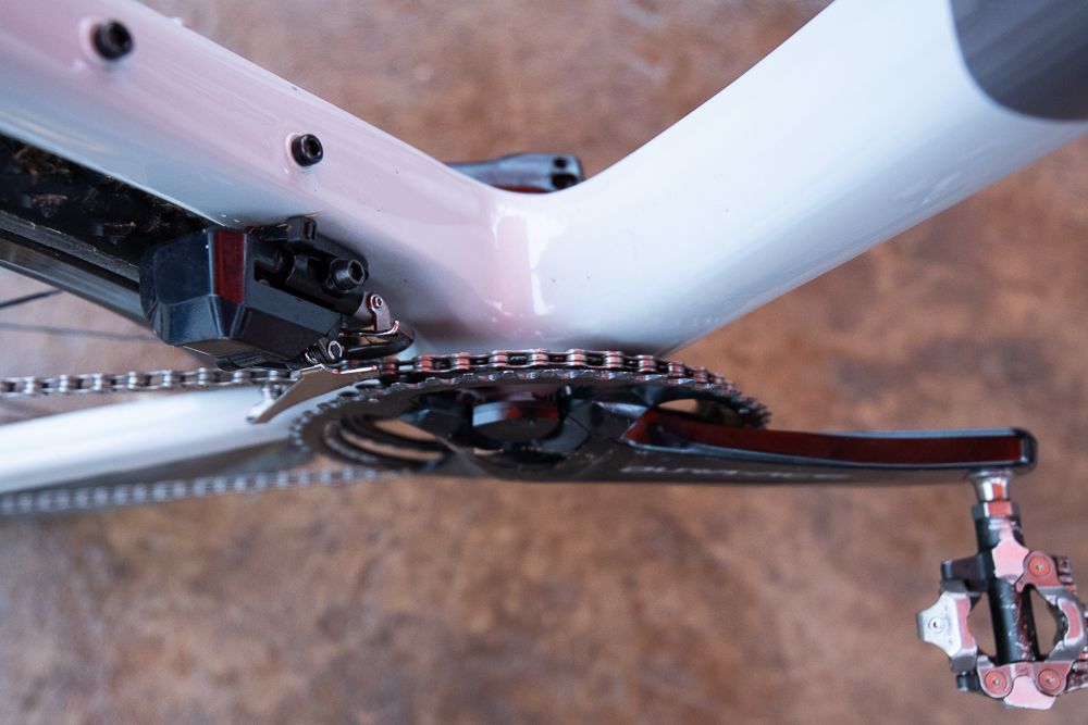 Kerry Werner's Kona Super Jake. Most Shimano riders were on double chainrings but the course offered few opportunities to use the big ring
