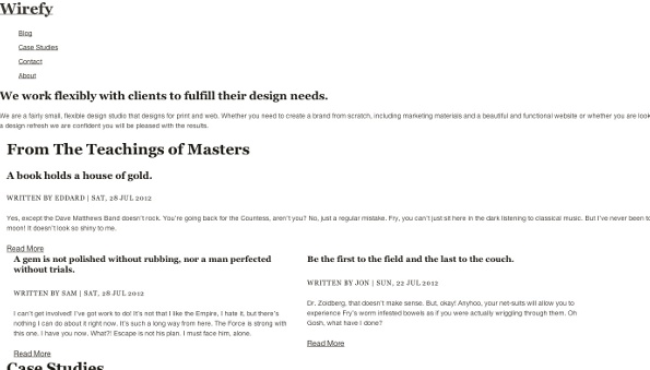 Before we add any styles in our layout.css file, we have a basic flow that isn’t pretty to look at, but is semantic with a few base styles