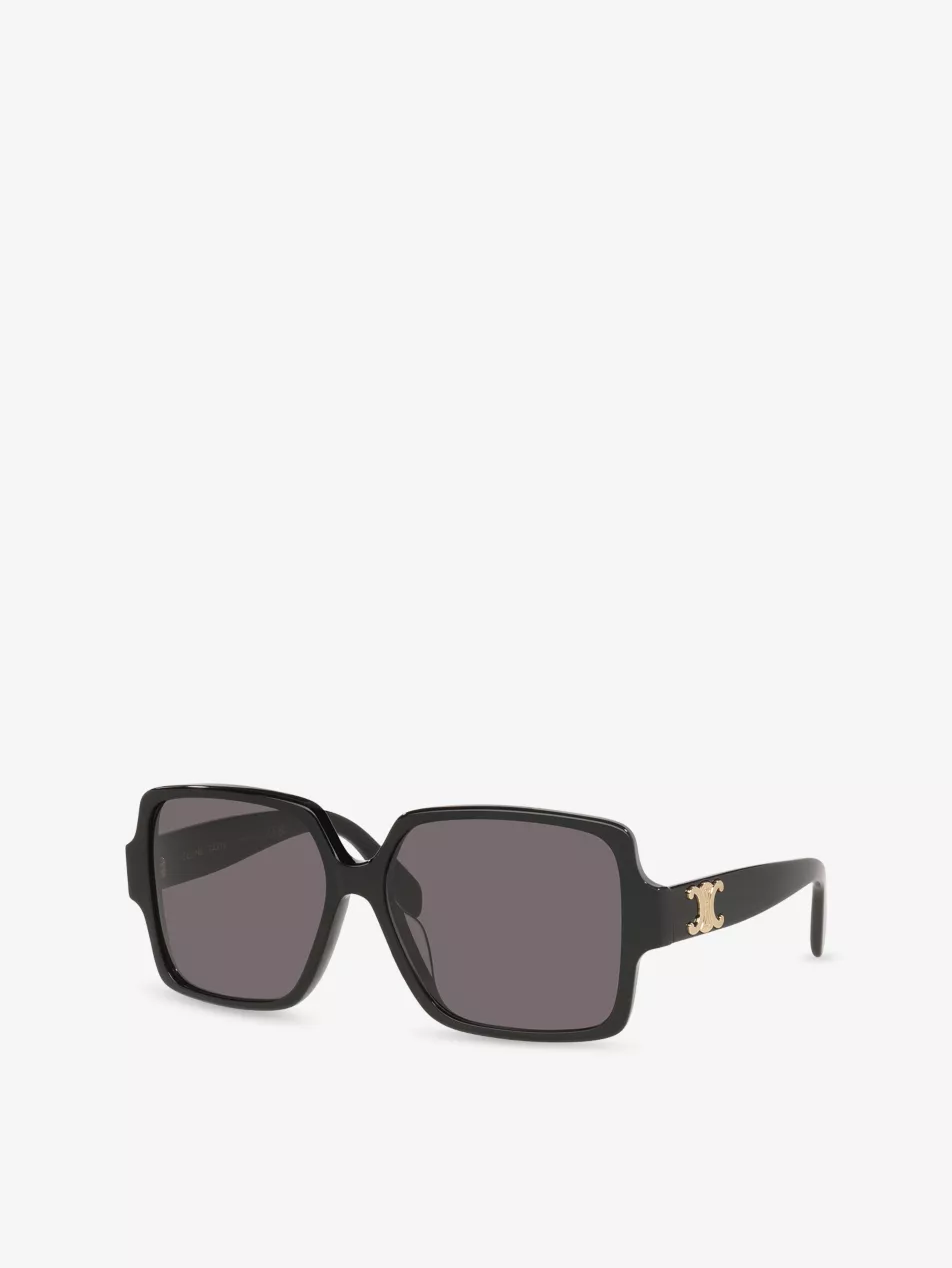 Cl40316u Triomphe Square-Frame Acetate Sunglasses