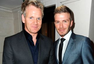 David Beckham and Gordon Ramsay at a celebrity event