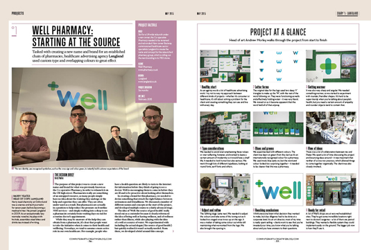 How healthcare ad agency Langland created a name and brand for a chain of pharmacies, using custom type and overlapping colours