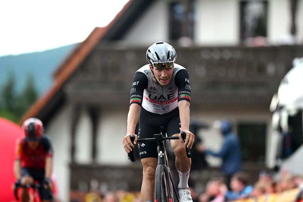 Joao Almeida (UAE Team Emirates) crossed the finish line in second place