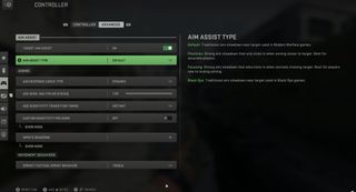 Call of Duty: Modern Warfare 2 aim assist settings