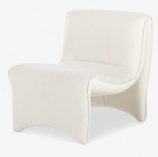 white accent chair