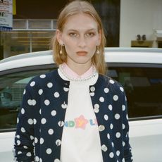 Sandy Liang Polka Dot Cardigan