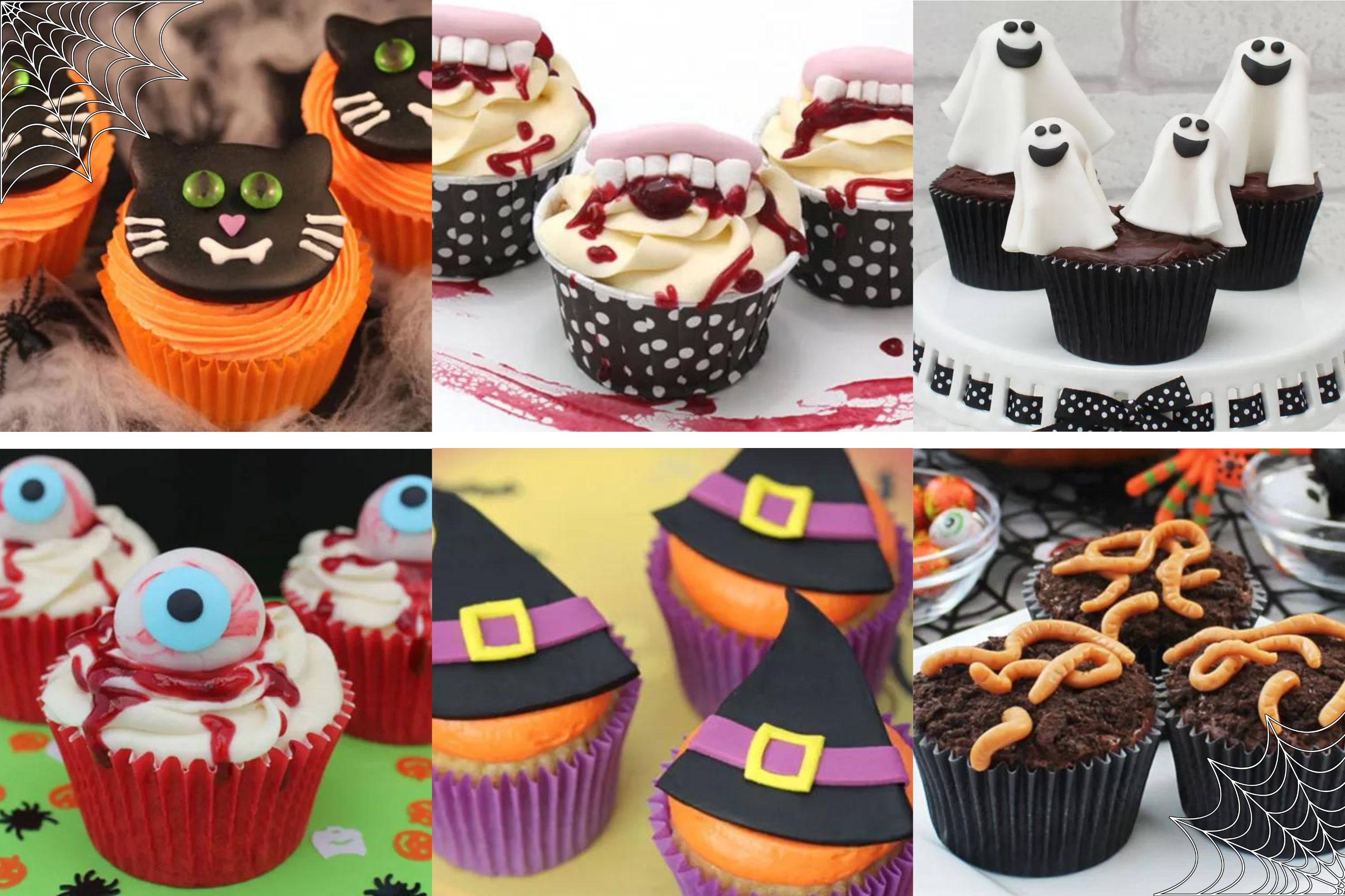 Amazon.com: Halloween Edible Cupcake Toppers Pumpkin Ghost Bat Black Cat -  Pre-cut Wafer Paper Cake Decorations，36pcs : Grocery & Gourmet Food