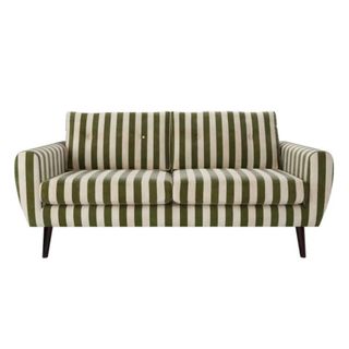 Jack 3 Seat Sofa in Green Stripe Velvet from Sofa.com