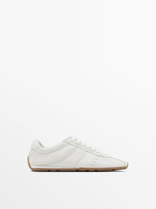 massimo dutti, Soft trainers with flap detail