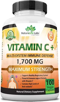 NatureLife Labs Vitamin C 1,700 MG with Vitamin D3, Zinc, Elderberry, Ginger Root | Was $23.99, Now $13.95