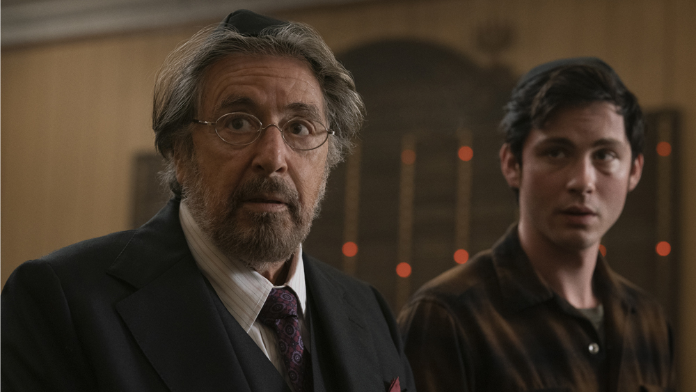 Al Pacino and Logan Lerman in Amazon Prime Video series Hunters