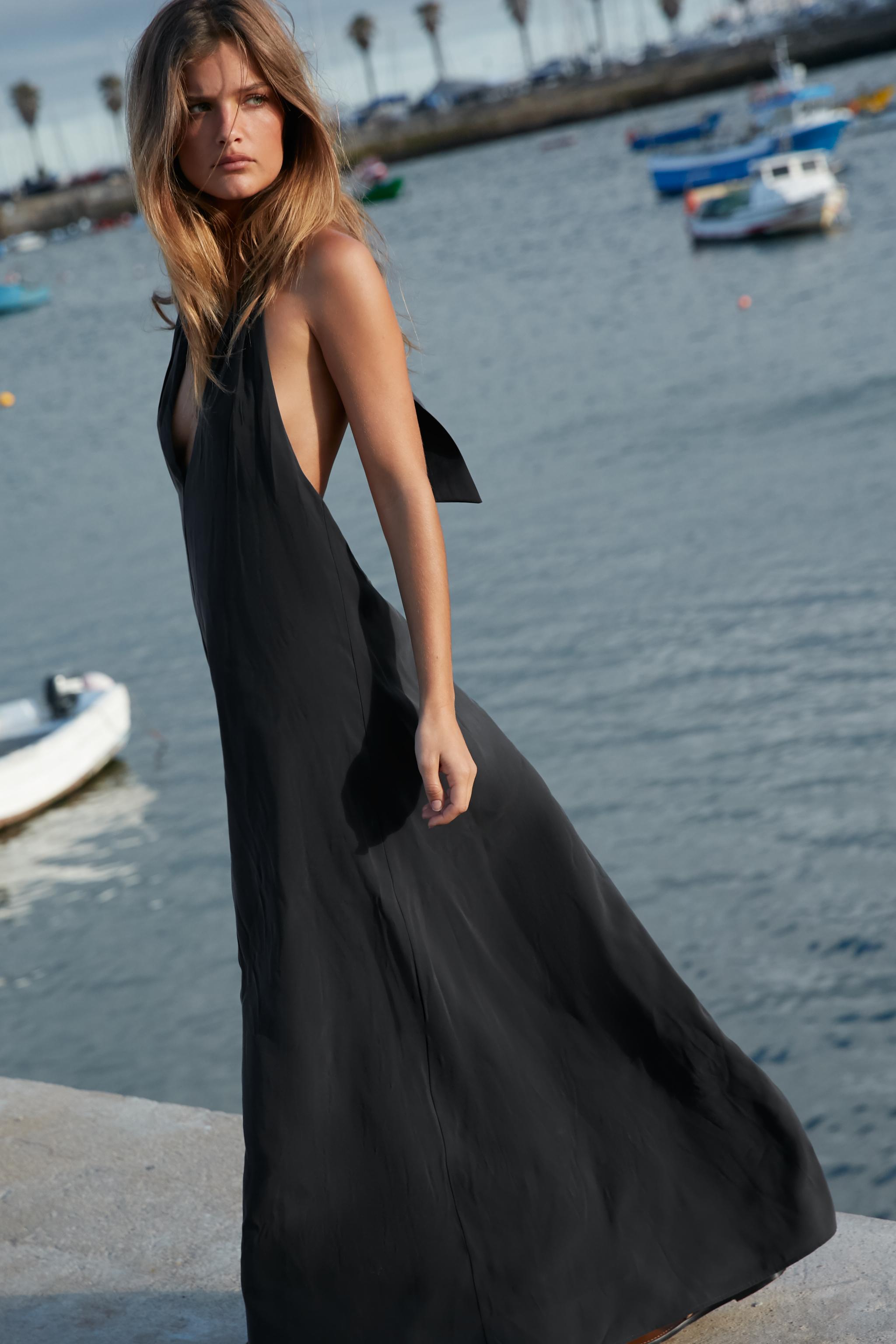 Halter Tie Midi Dress