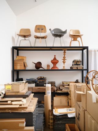 Shelves with Eames designs