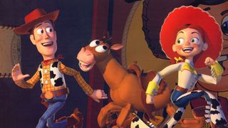 Woody, Bullseye and Jessie in Toy Story 2