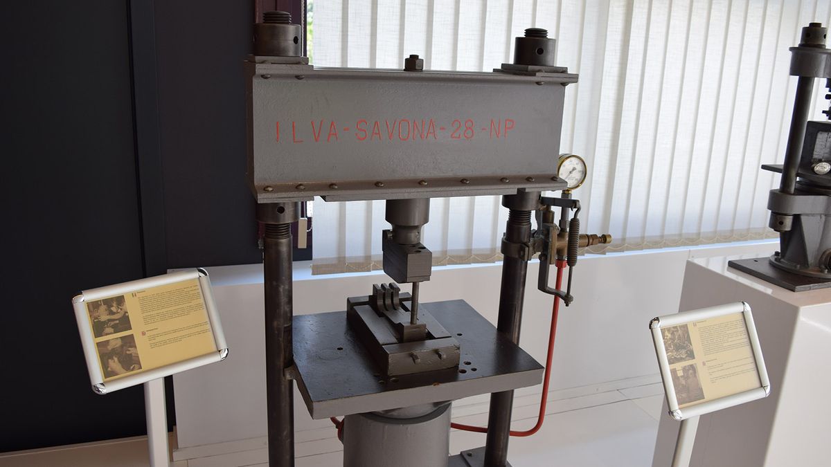 Historical machinery is on display at the Selle Italia offices