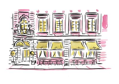 Illustration of Isabel restaurant, London, UK