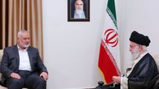 Iranian Supreme Leader Ali Khamenei meets Hamas leader Ismail Haniyeh