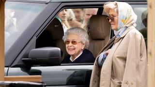 Queen Elizabeth II with Penny Knatchbull, Countess Mountbatten visits The Royal Windsor Horse Show
