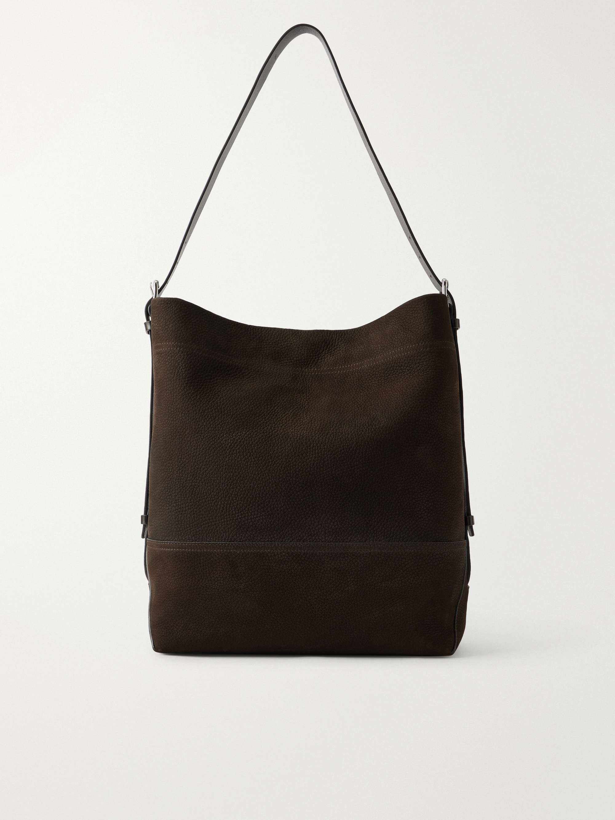 Belted Nubuck Leather Tote