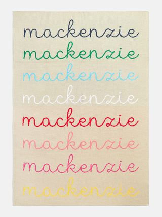 Script Ombre Name Custom Blanket - Beige/multi