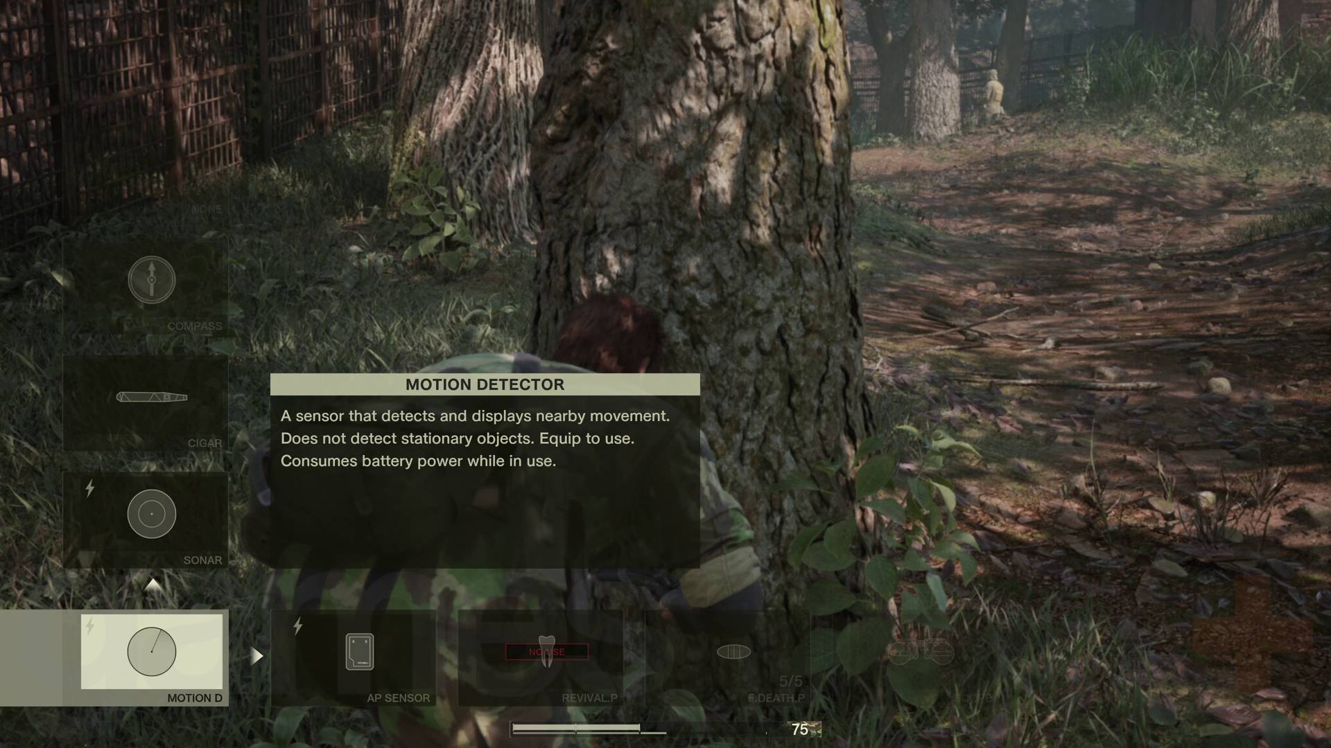 Metal Gear Solid Delta: Snake Eater tips gadgets menu motion detector