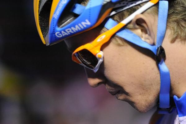 Cameron Meyer (Garmin-Transitions) looking focused before the race.