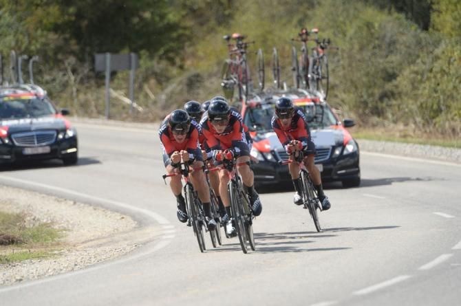 BMC Racing head towards the win in the Worlds TTT