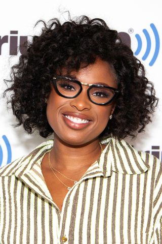 Jennifer Hudson is pictured with short 'crown'-style curls at the SiriusXM Studios on November 06, 2023 in New York City.