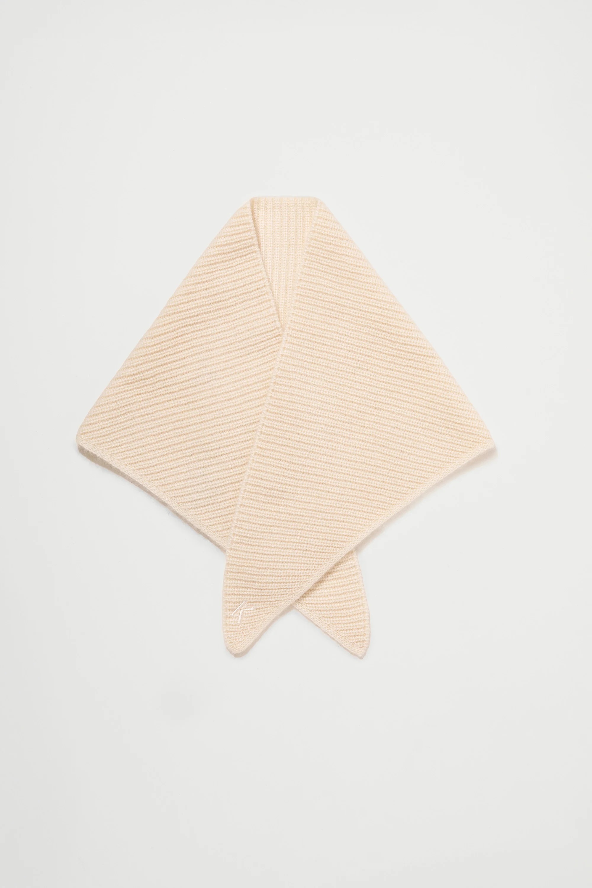 Kiltane, Knitted Cashmere Neck Tie - Cream