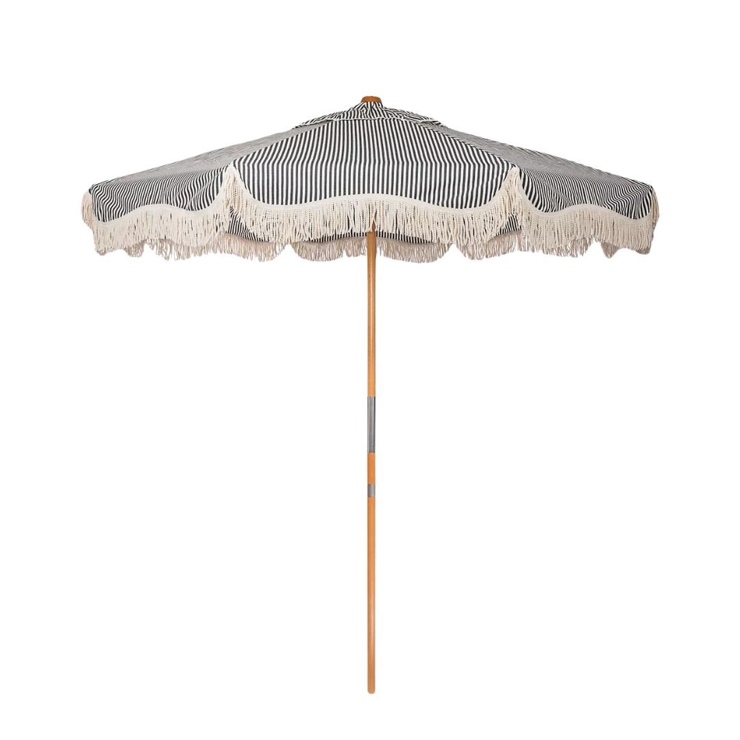 Business & Pleasure Co., Business & Pleasure Co. Lauren's Stripe Market Parasol, 2.4m, Navy