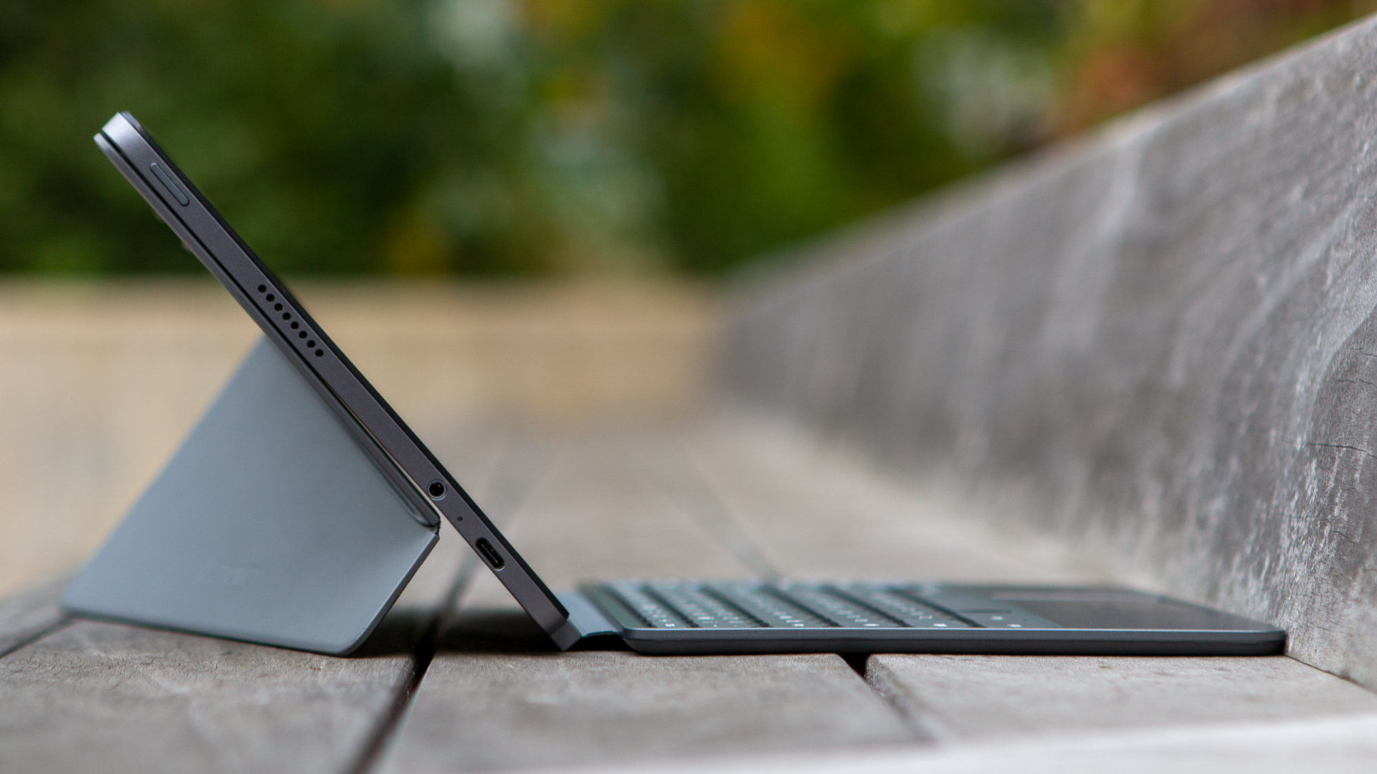 Side view of Lenovo Chromebook Duet 11