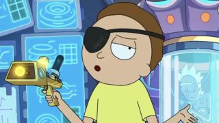 Evil Morty in Rick's lab on Rick and Morty